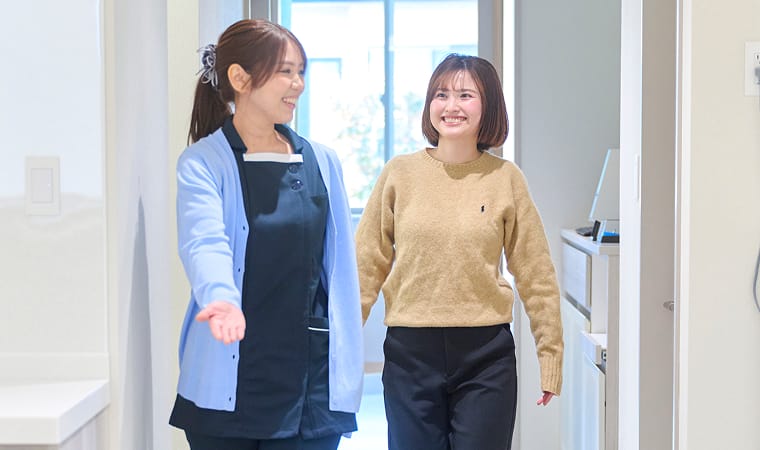 定期検診に来た女性